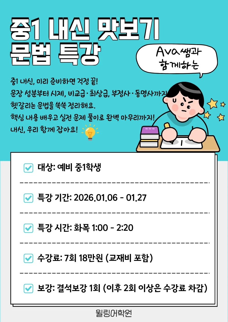 Ava쌤 내신 문법